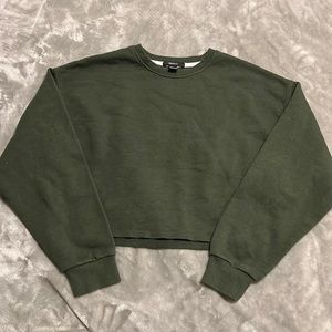 Cropped Crew Neck Sweatshirt